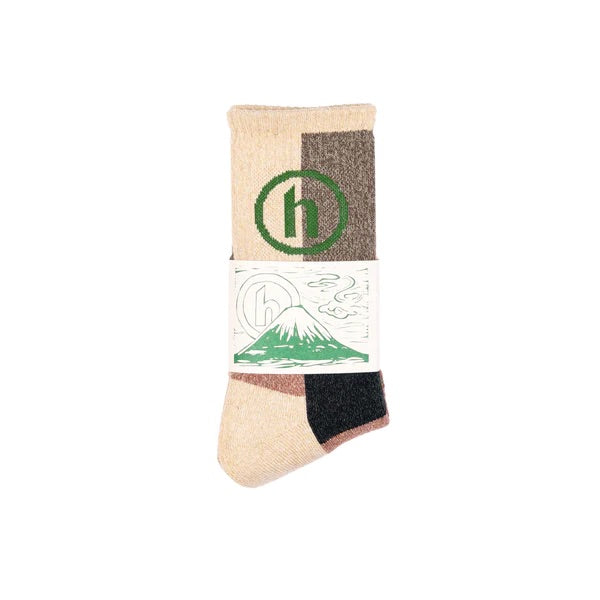 Hidden Patchwork Natural/Brown Socks