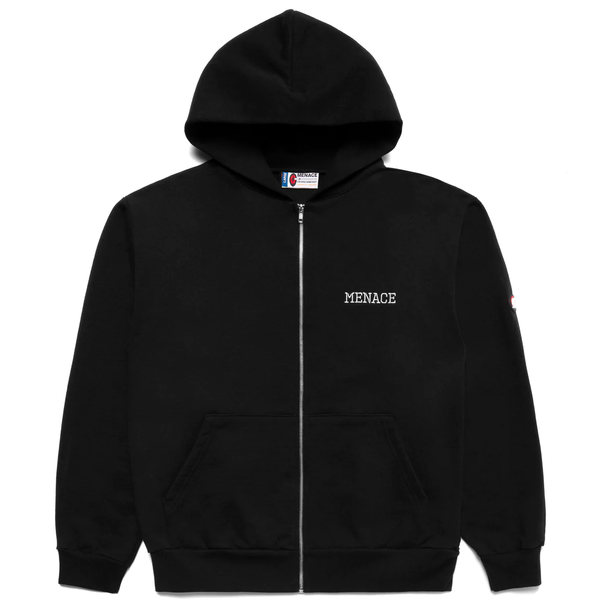 Menace Gun Range Member Black Large Zip Up Hoodie