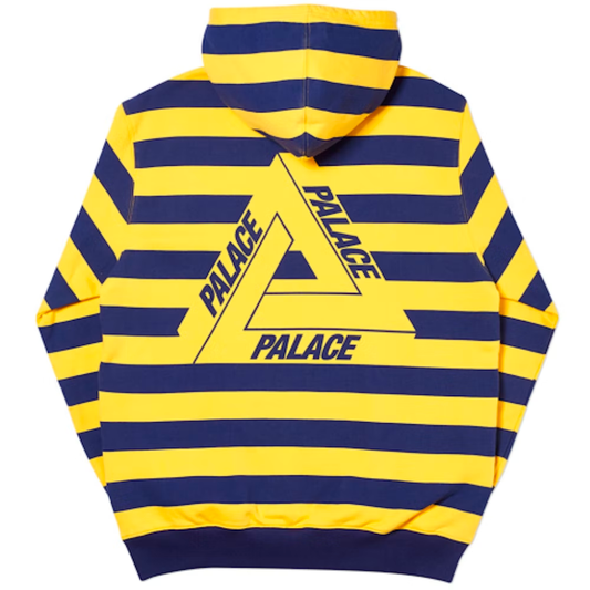 Palace Tri-Stripe-Zip Navy Gold Medium Hoodie
