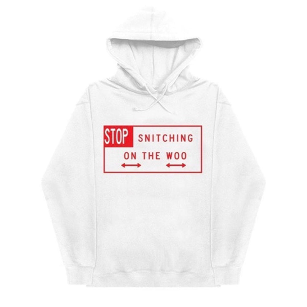 Vlone X Pop Smoke Stop Snitching Red White XXL Hoodie