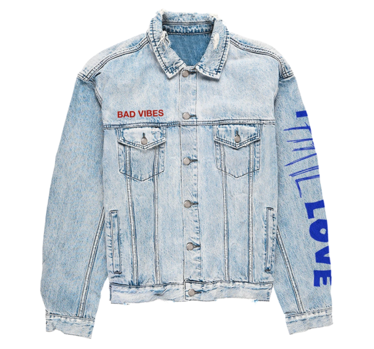 XXX Tentacion Bad Vibes Forever Denim Large Jacket