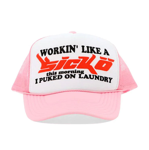 Sicko Laundry Pink White Trucker Hat