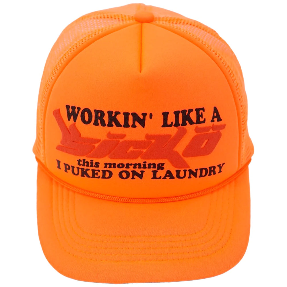 Sicko Laundry Neon Orange Trucker Hat