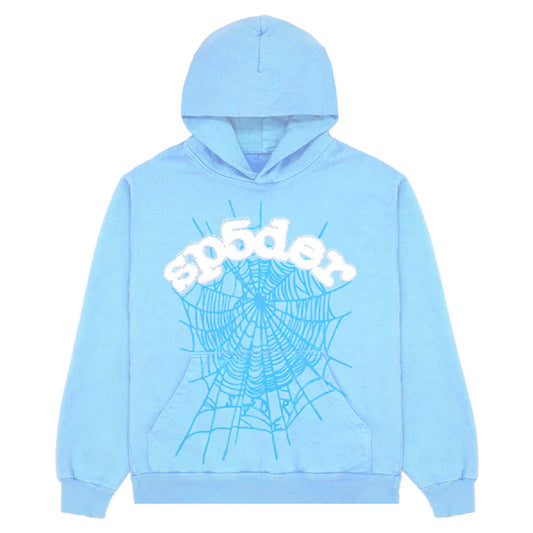 Sp5der Web Blue Extra Large Hoodie