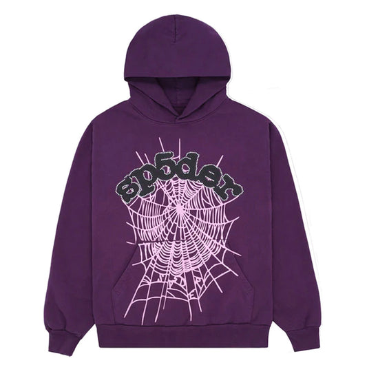 Sp5der Web Purple Large Hoodie