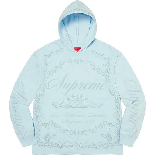 Supreme Celebré Blue Large Hooded Long Sleeve Shirt