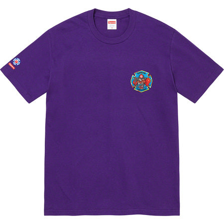 Supreme FDNY Engine 9 Purple Medium Tee