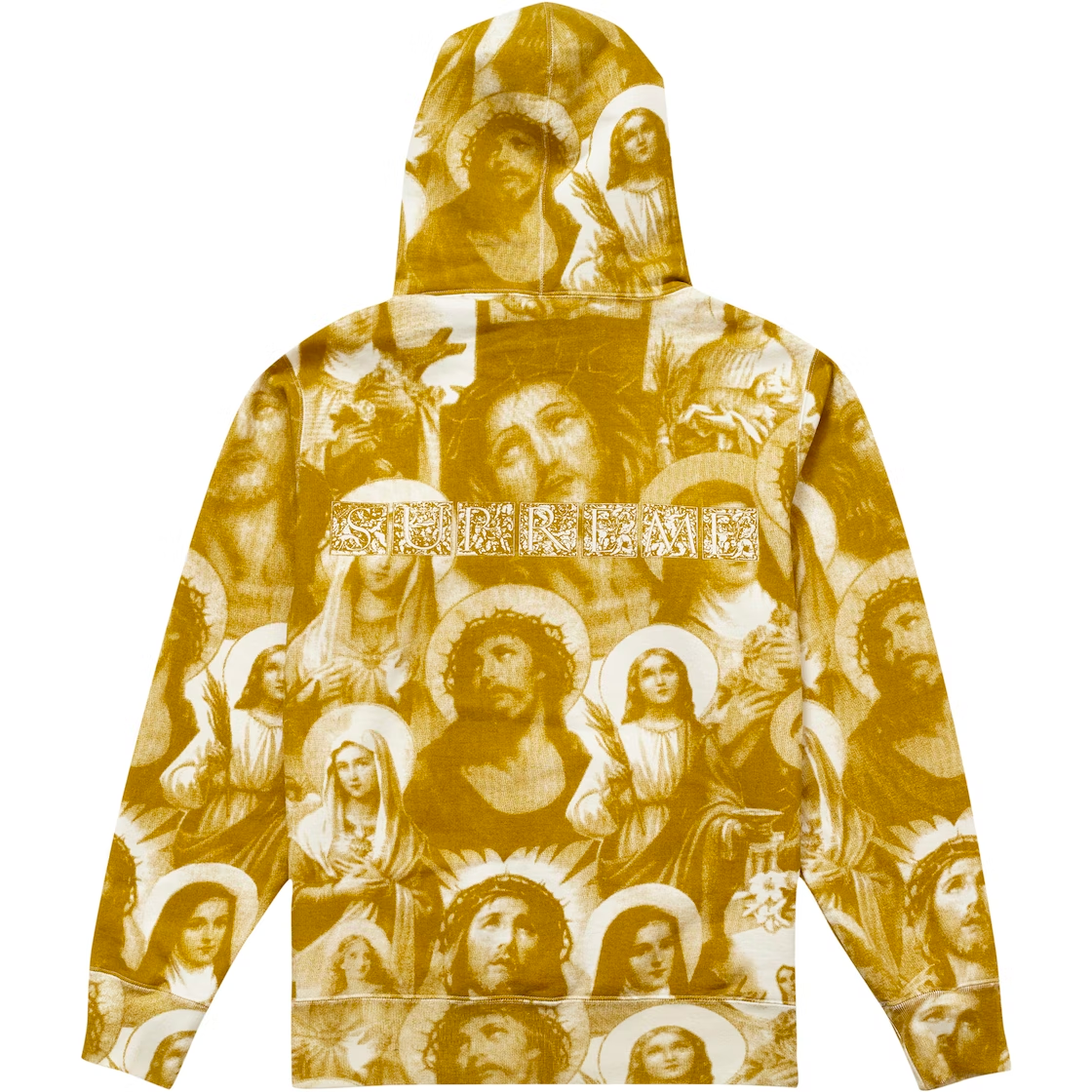Supreme Jesus And Mary Gold Hoodie – WyCo Vintage Broadway