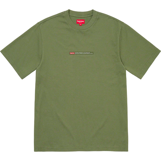Supreme Property Label S/S Olive Large Tee