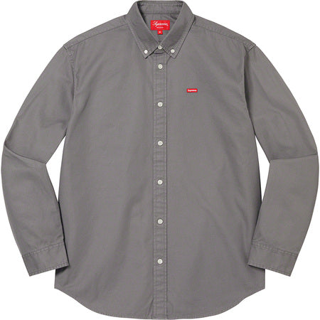 Supreme Small Box Grey Large Button Up Shirt