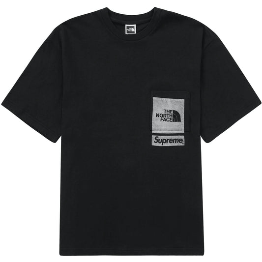 Supreme x The North Face Printed Black Large Pocket Tee