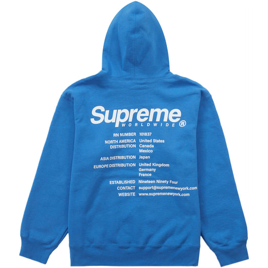 Supreme Worldwide Blue Hoodie