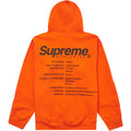 Supreme Worldwide Dark Orange Hoodie