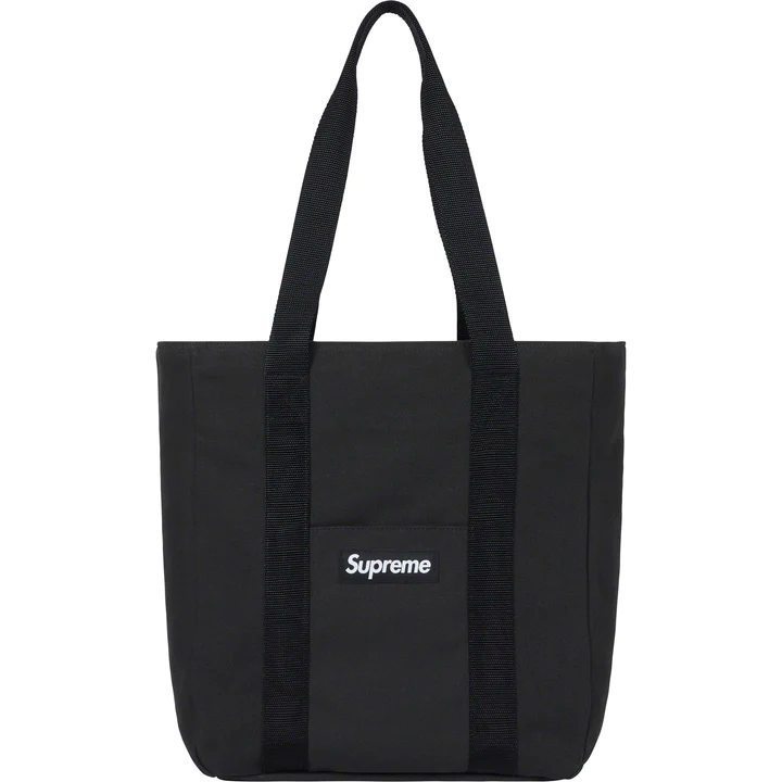 Supreme Canvas Black Tote Bag