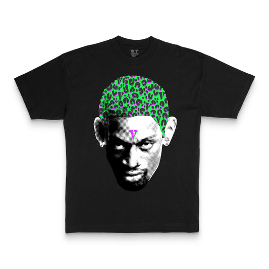 Rodman x Vlone Cheetah Black Medium Tee