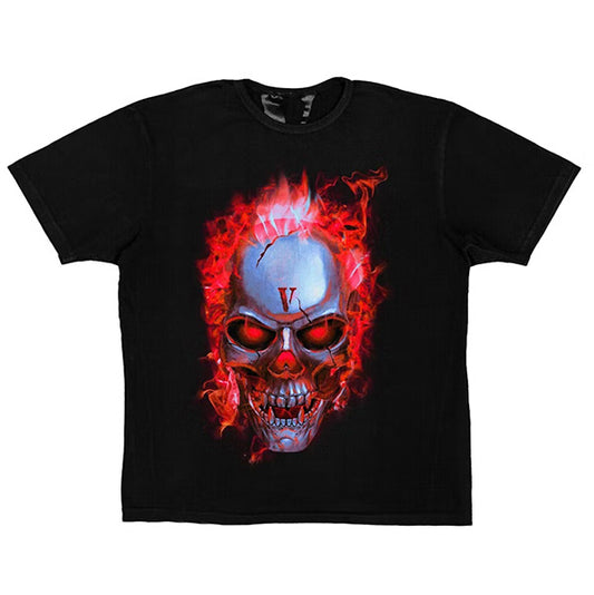 Vlone Skully Red Flame Small Tee