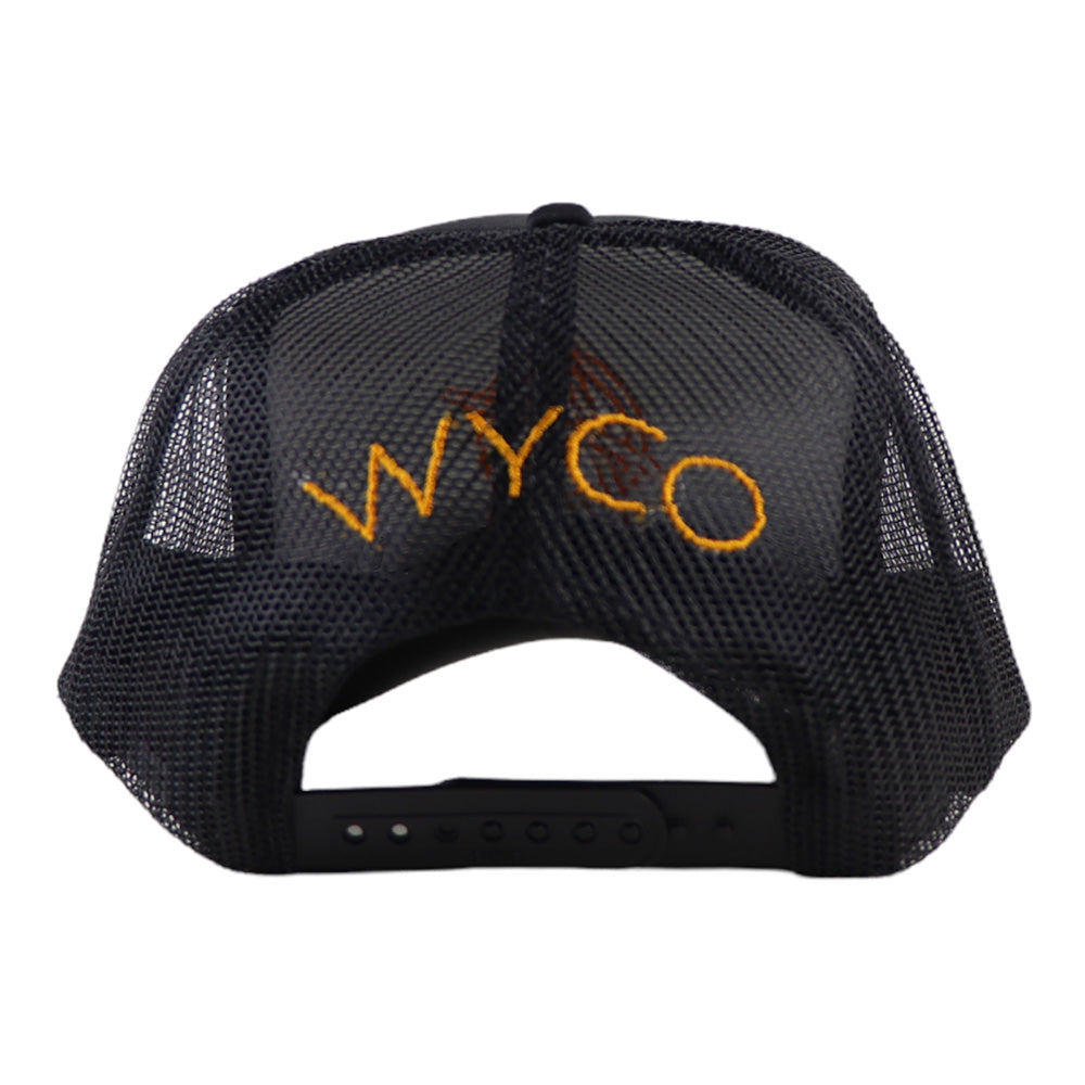 WyCo Vintage Black Gold Leaf Trucker Hat