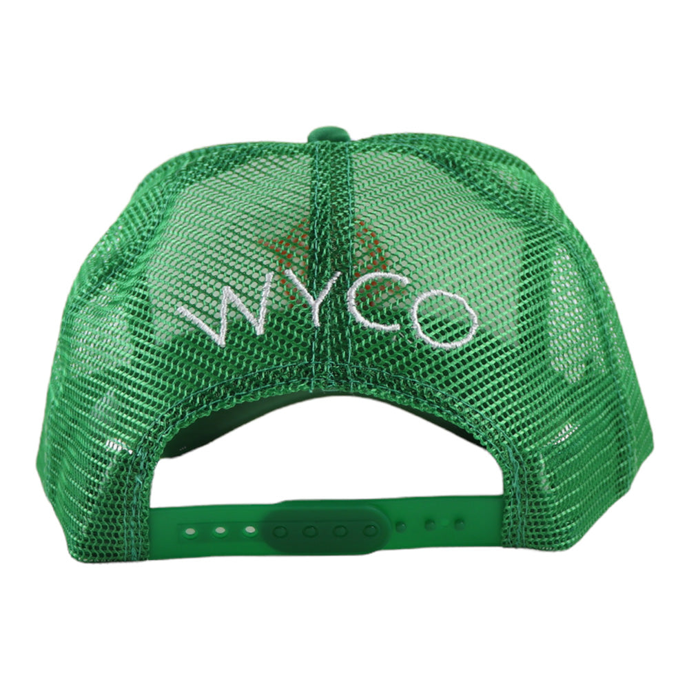 WyCo Vintage Green White Orange Trucker Hat