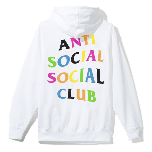 Anti Social Social Club Rainbow White Medium Zip Up Hoodie
